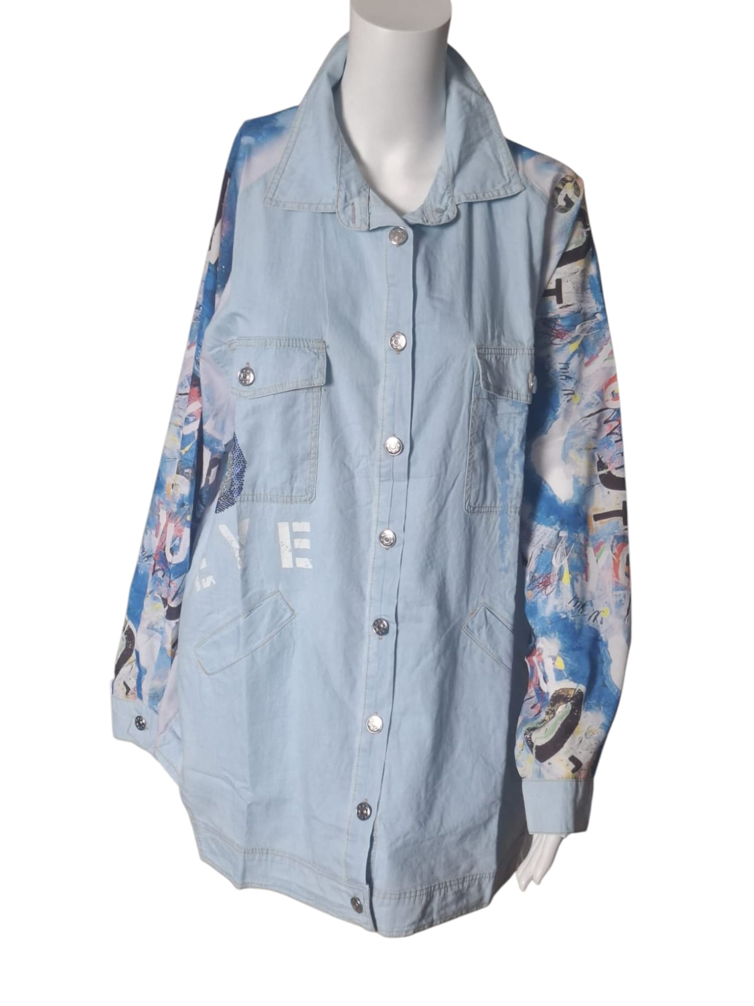 Jeanshemd Print mix